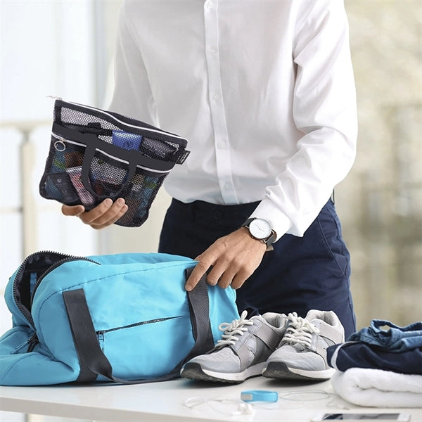 Travel Zippered Toiletry Bag Portable Cosmetic Makeup Pouch