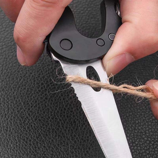 5-in-1 Multitool Outdoor Carabiner Pocket Knife Keychain