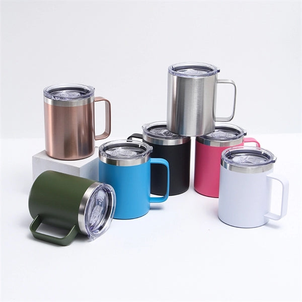 12oz Stainless Steel Coffee Mug Cup with Handle