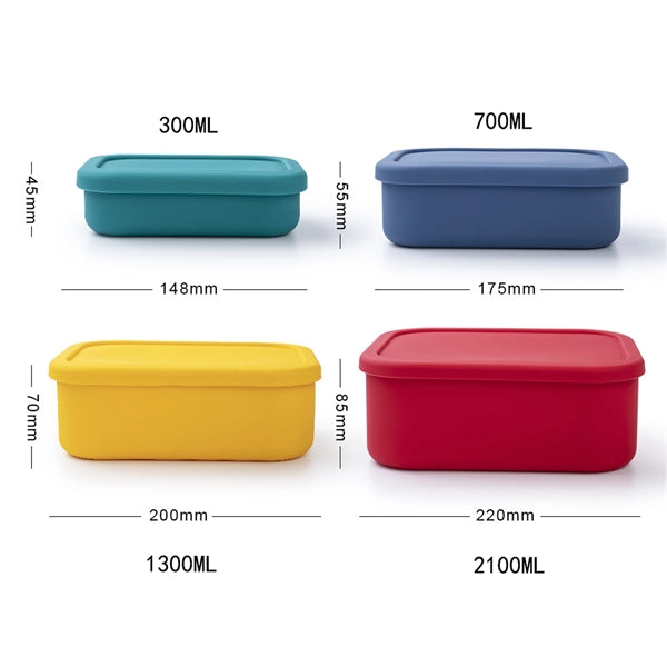 23.3oz soft silicone fresh-keeping lunch box