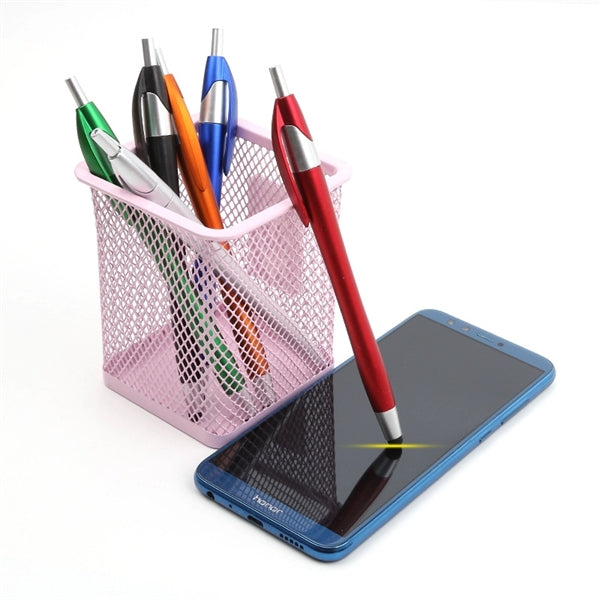 Silver Barrel Touch Screen Ballpoint Pen