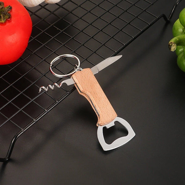 3 in 1 Wooden Keychain
