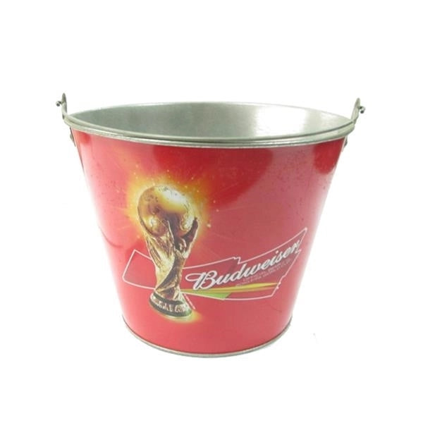 5 Quart Galvanized Steel Ice Bucket w/ Metal Handle