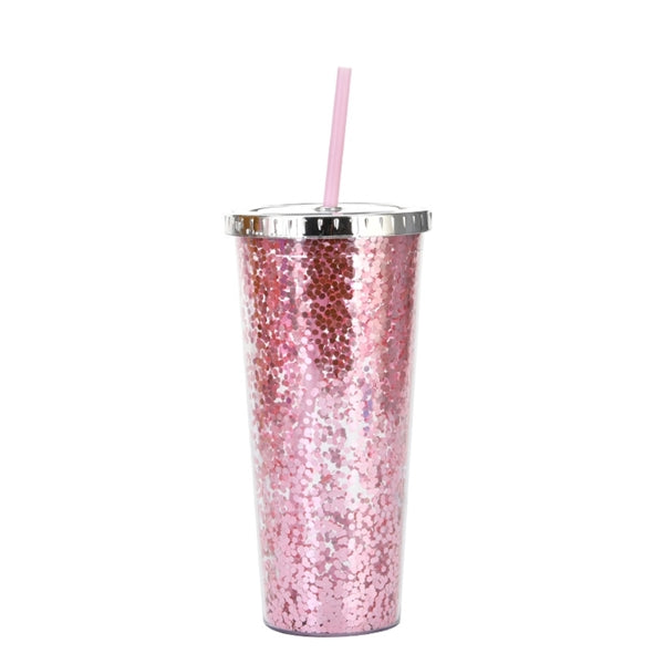 24Oz Sparkling Pink Water Cup