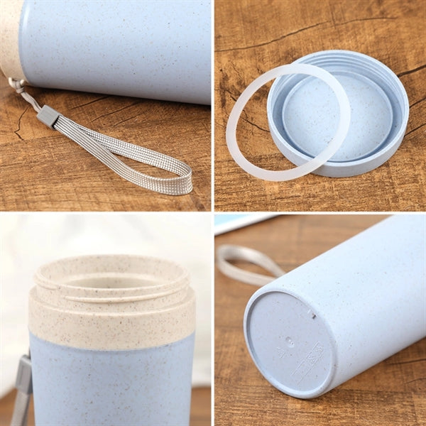 350ML Plastic Wheat Straw Water Bottle