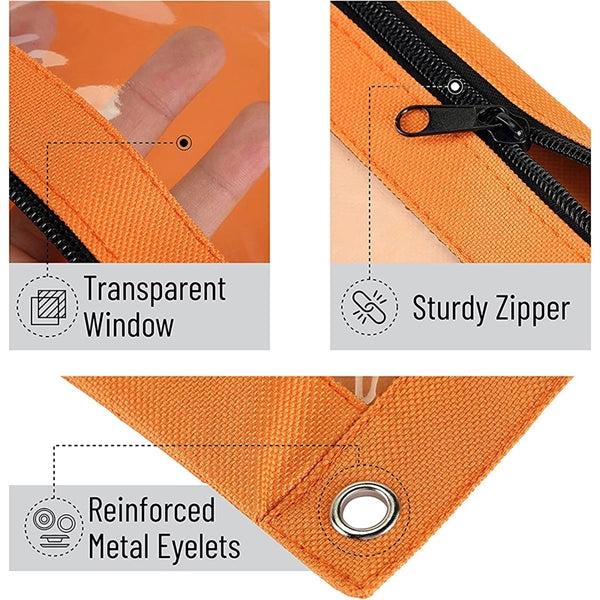 3 Rings Zipper Pencil Pouch