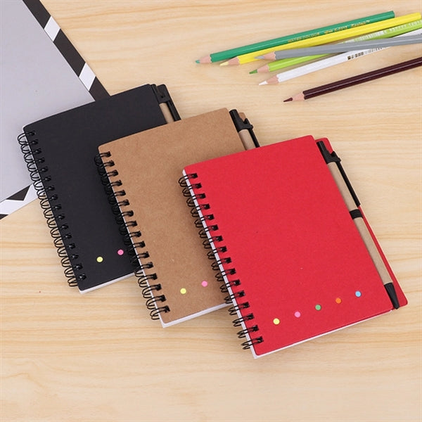 Sticky Business Notebook with Pen In Holder