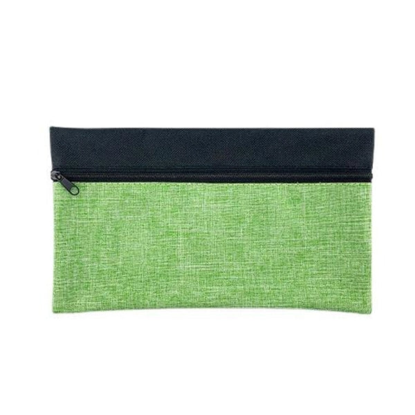 Two-tone Heathered Zippered Pencil Pouch & Organizer
