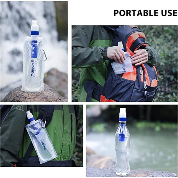 1000ML Collapsible BPA Free Canteen Water Filter