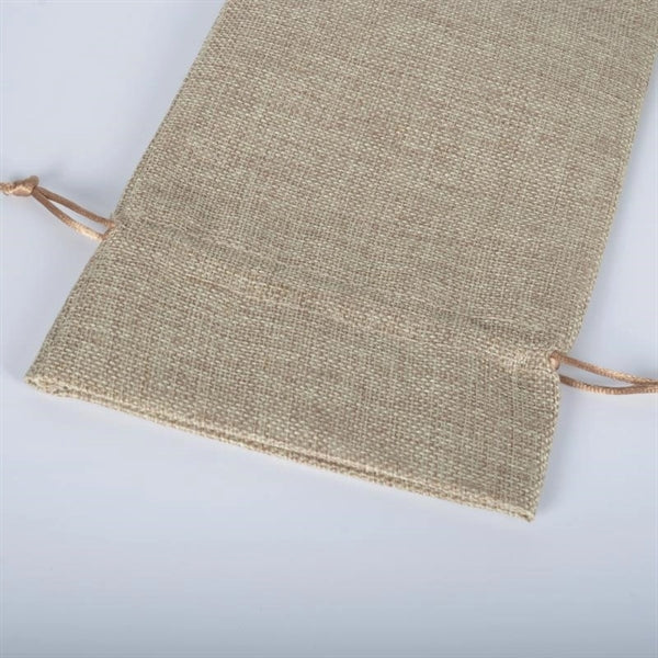 Red Wine Burlap Bag