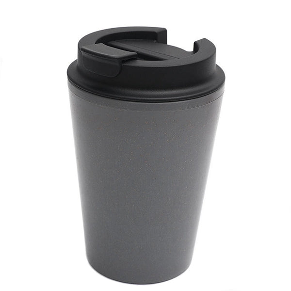 12 Oz. Double Wall Wheat Straw Coffee Cup with Lid