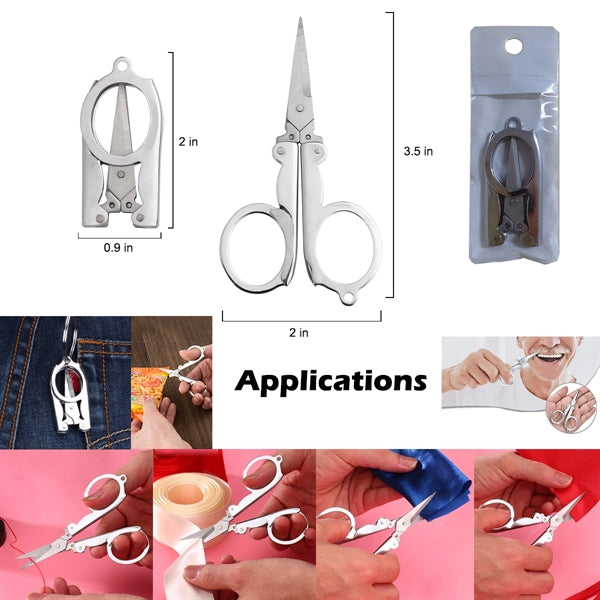 Stainless Steel Small Foldable Travel Pocket Scissors