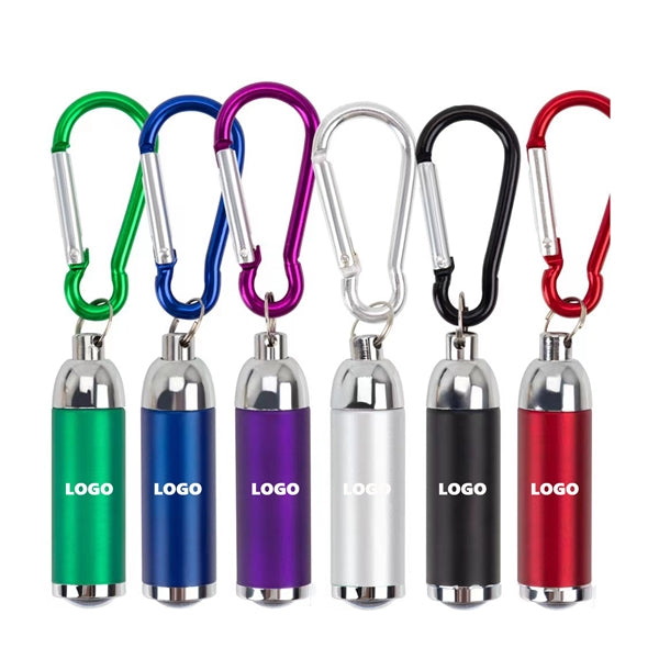 Mini LED Flashlight Keychain with Carabiner