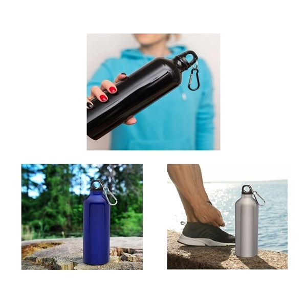 Aluminum Water Bottle with Carabiner, 24 oz.