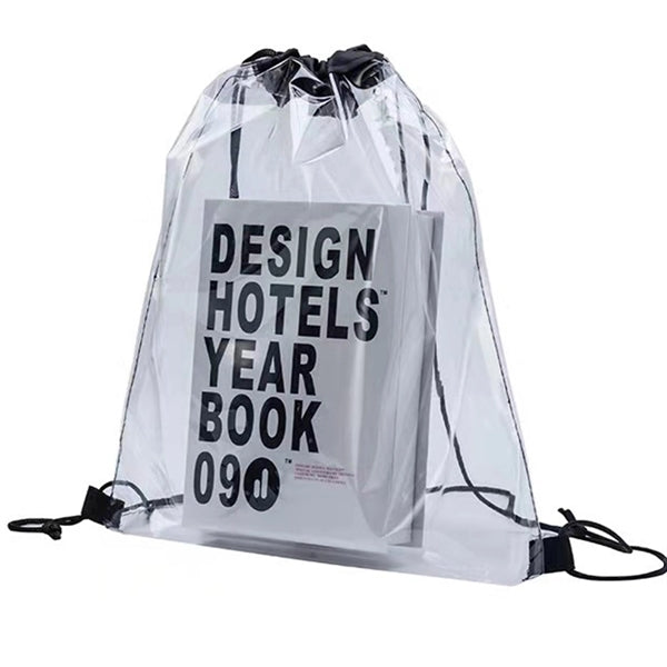 Clear Large PVC Drawstring Backpack Bag for Sport