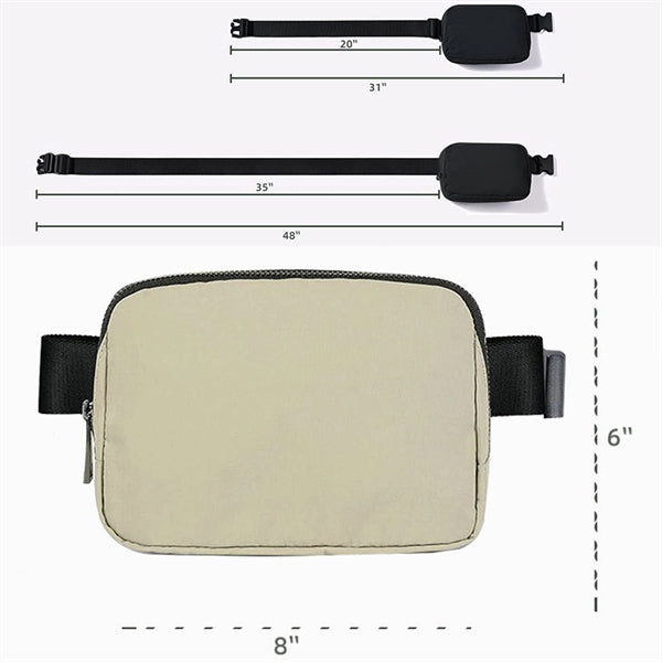 Adjustable cross body waist bag