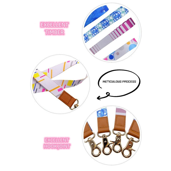 PU Leather Long Mobile Phone Work Card Lanyard