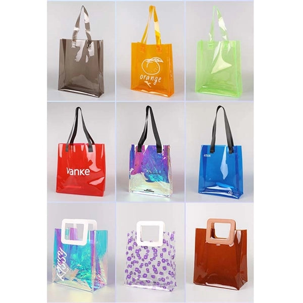 PVC Holographic Rainbow Iridescent Tote Bag
