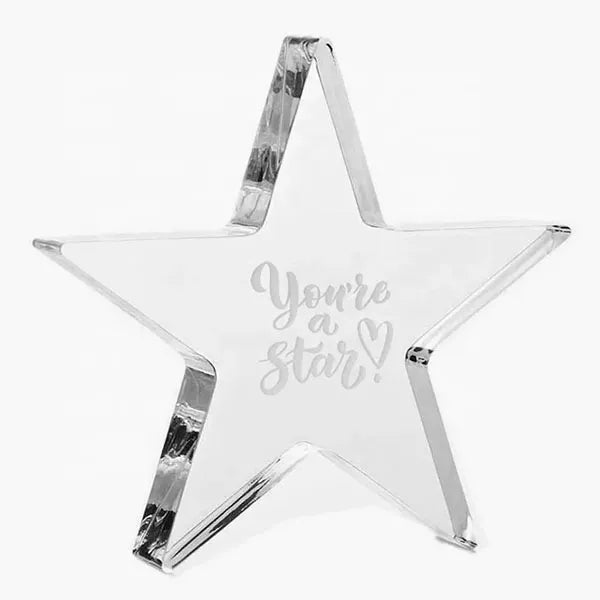 Optical Crystal Star Paperweights