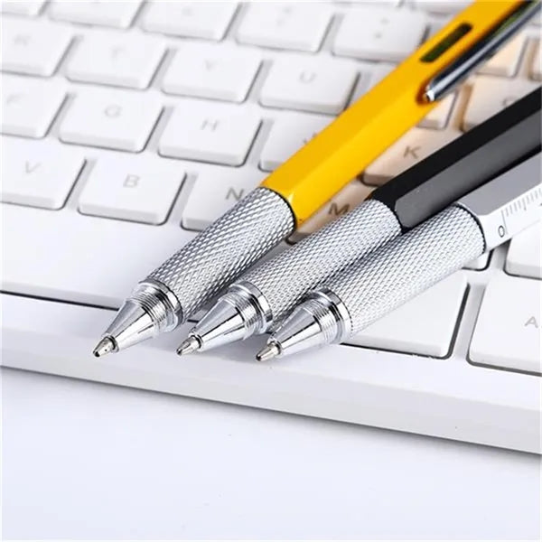 Protable Metal Multi tool Pen 6-in-1 Stylus Pen Ruler