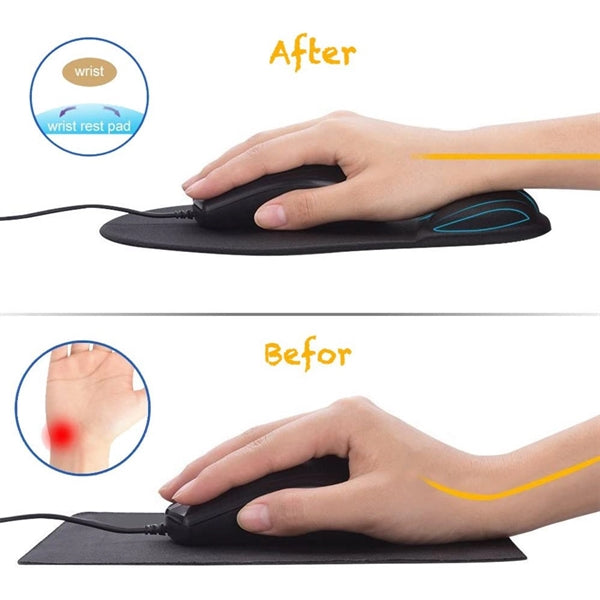 Office Mousepad with Gel Wrist Support