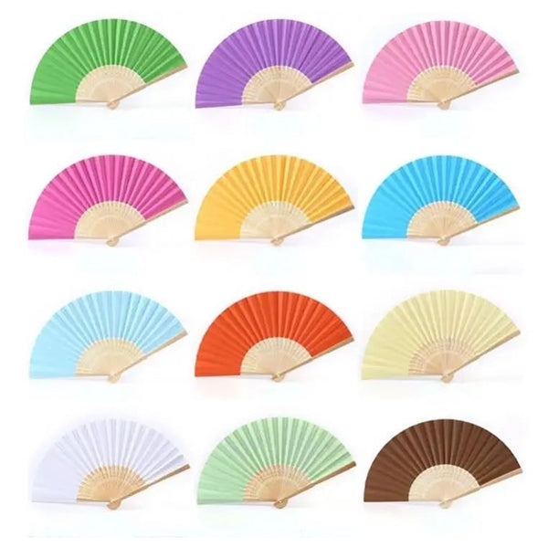 2 sided Full Color Imprint Folding Paper Fan