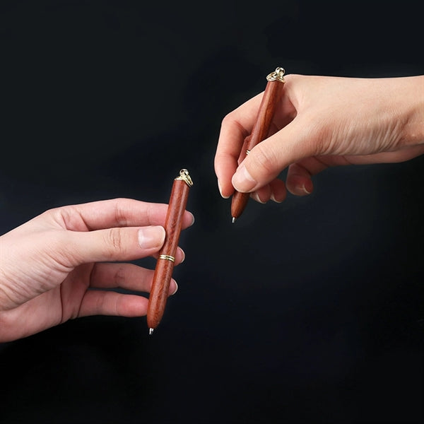 Mini Keychain Wooden Brass Pocket Pen
