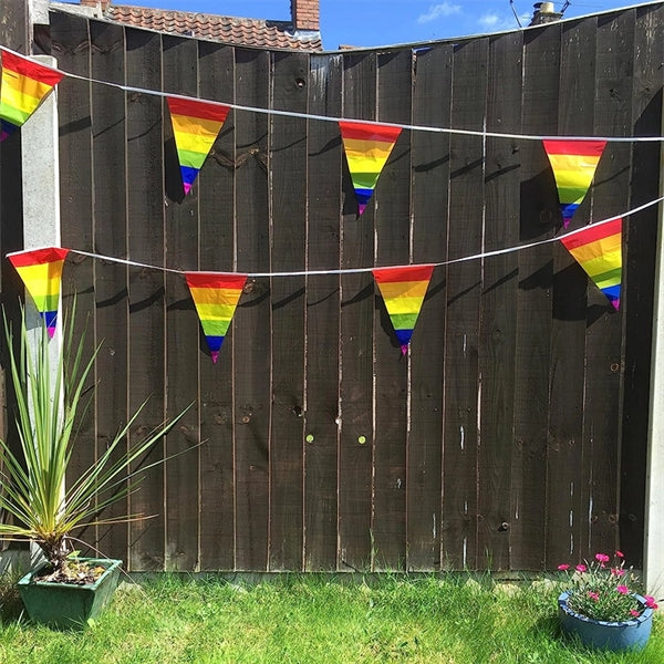 Gay Pride Rainbow String Pennant Flags LGBT Banner