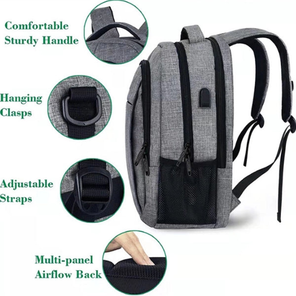 Usb Charging Port Heavy Duty Travel Laptop Backpack