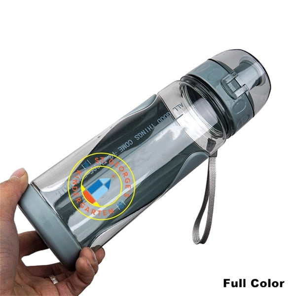 20 oz Plastic Sports Water Bottle With Snap Lock Lid