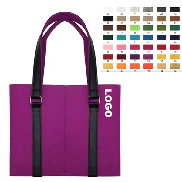 Felt Wine Tote Bag For 2 Bottles