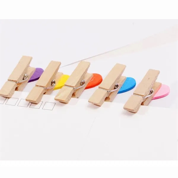 Wooden Cartoon Love Clip