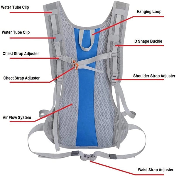 Hydration Backpack for 2L Water Bladder