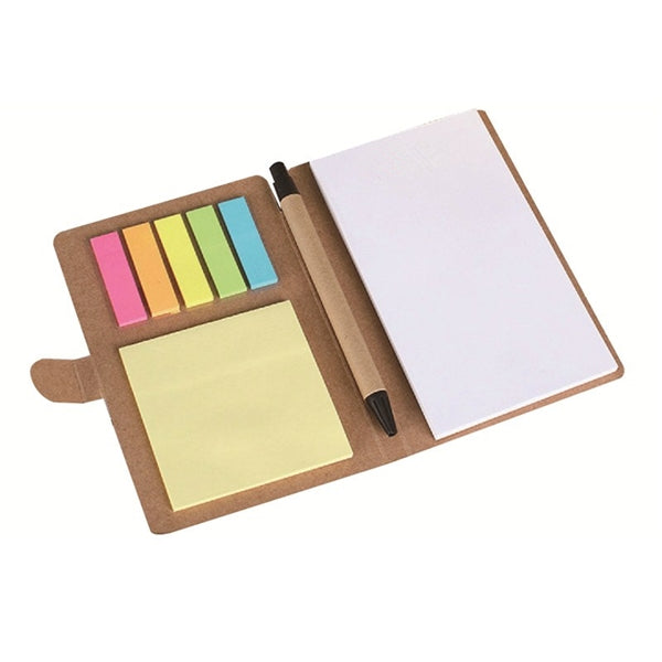 Recycled Notepad Notebook with Sticky Pen & Note