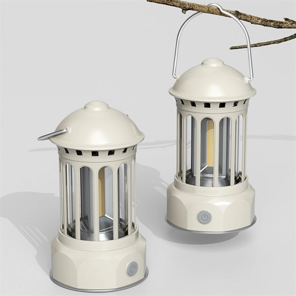 Retro Portable Camping Lantern with COB LED Lighting