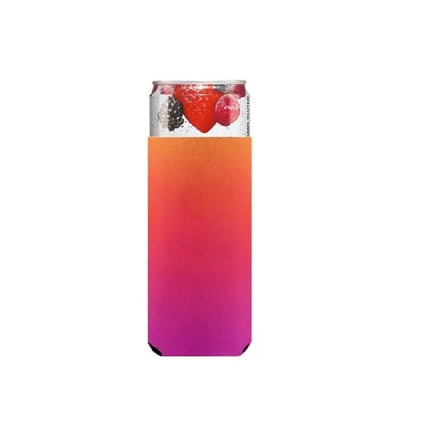 Full Color Slim Foam Bottle Cooler, 12 oz.