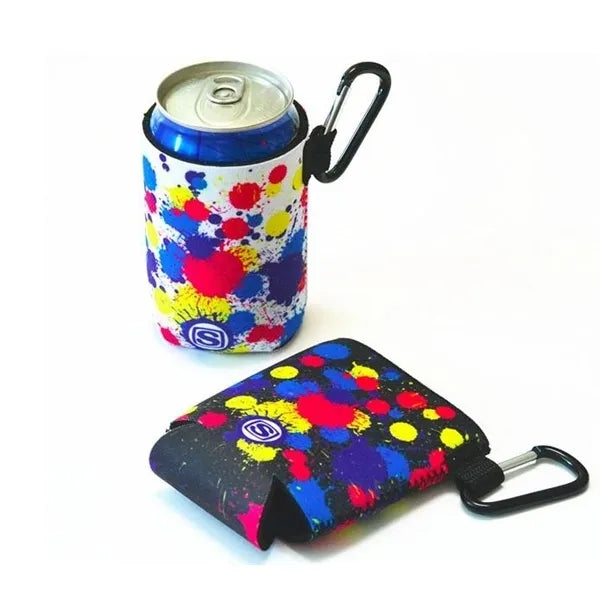 Neoprene Cooling Can Holder with Carabiner