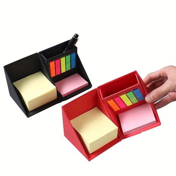 Sticky Notes and Flags Notepad Notebook&Pen Holder