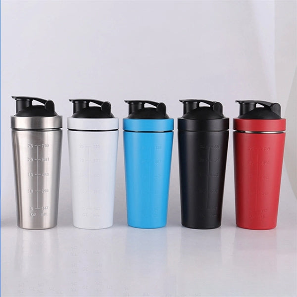 Workout Protein Mixing Shaker Stainless Steel Bottle
