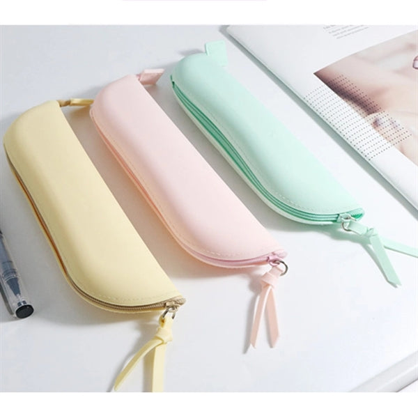 Portable Silicone Pen Pencil Bag Makeup Brush Organizer