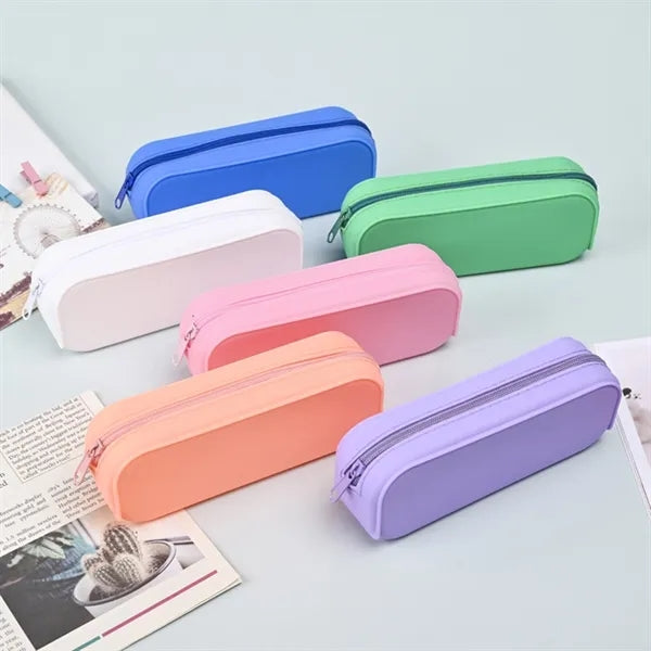 Portable Silicone Pen Pencil Case Makeup Brush Organizer