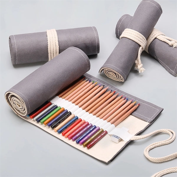 72 Slots Colored Pencil Roll Wrap Bag Painting Brush Pouch
