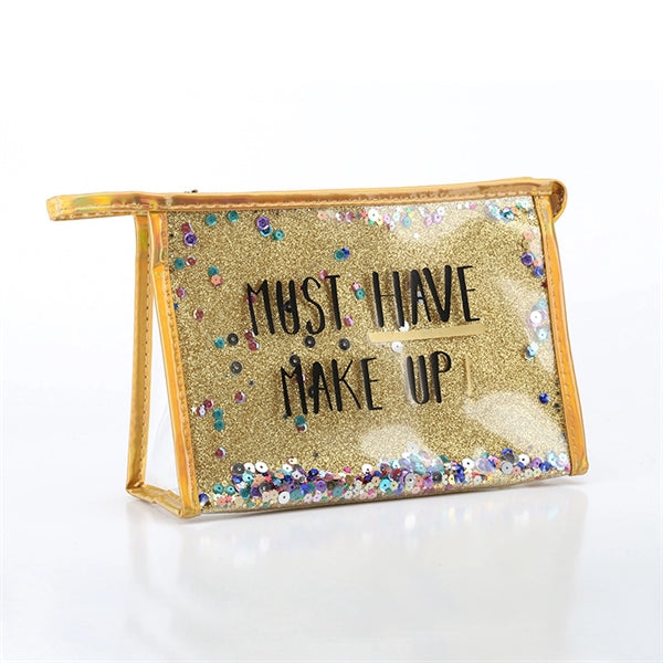 Fashion Creative Sequin Glitter Toiletry Pouch Cosmetic Bag