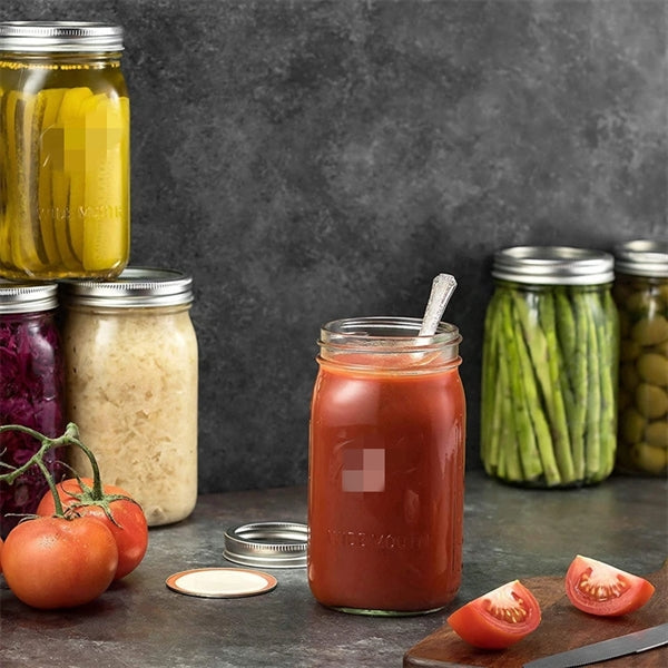 32oz Big Glass Mason Jar with Sealed Lid