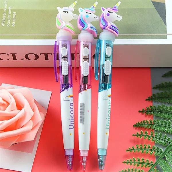 Unicorn Ballpoint Pen With Lamp