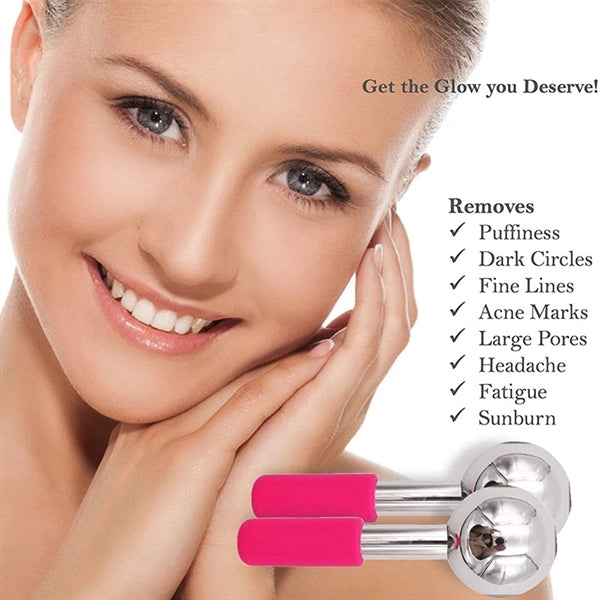 Stainless steel face massage care ice ball