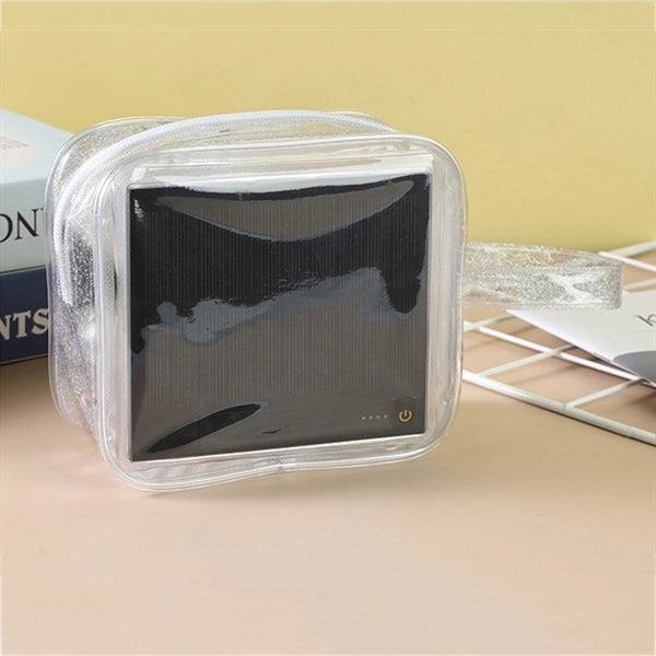 Solar Portable Travel Cosmetic Bag With LED Emergency Light
