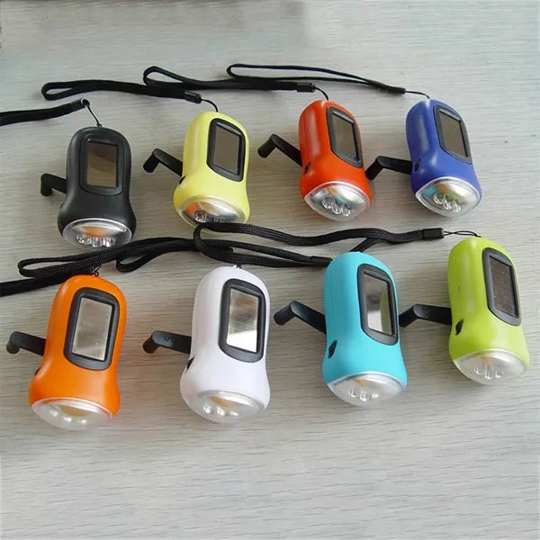 Solar Hand Crank Emergency Torch Handheld Flashlight Lantern