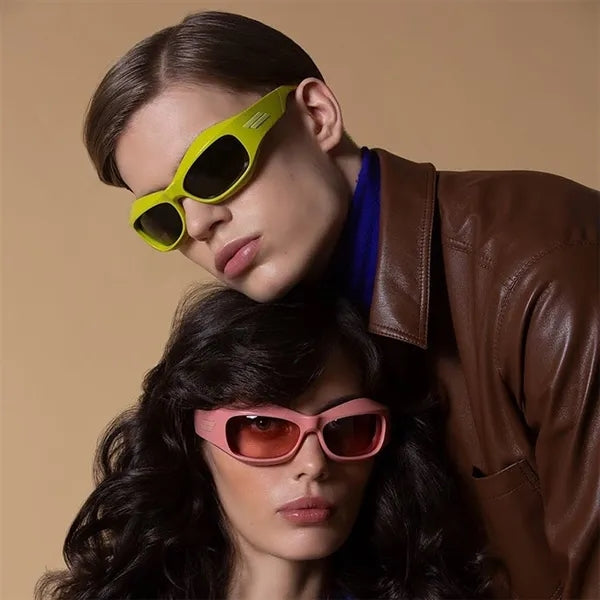 Y2K Futuristic Wrap Around Sunglasses UV Protection Shield