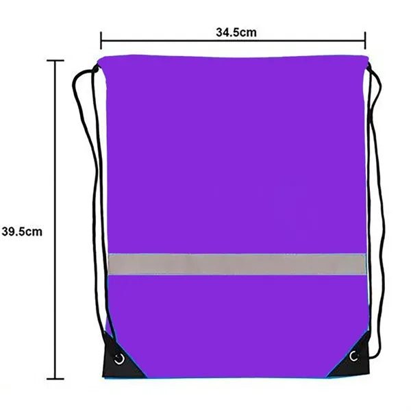 String Bags with Reflective Stripe